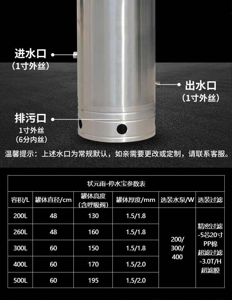状元雨-304不锈钢停水宝